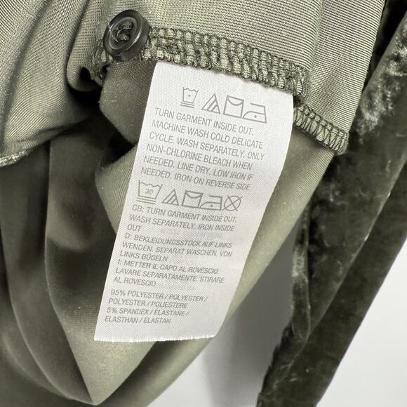 Belle By Kim Gravel L Velour Button Up Shirt Women Large Long Sleeve Sage Green - Picture 8 of 11